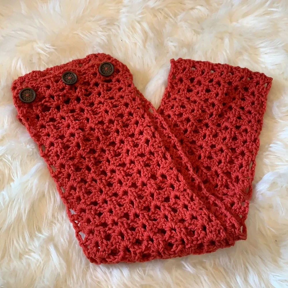 Hand crocheted infinity scarf